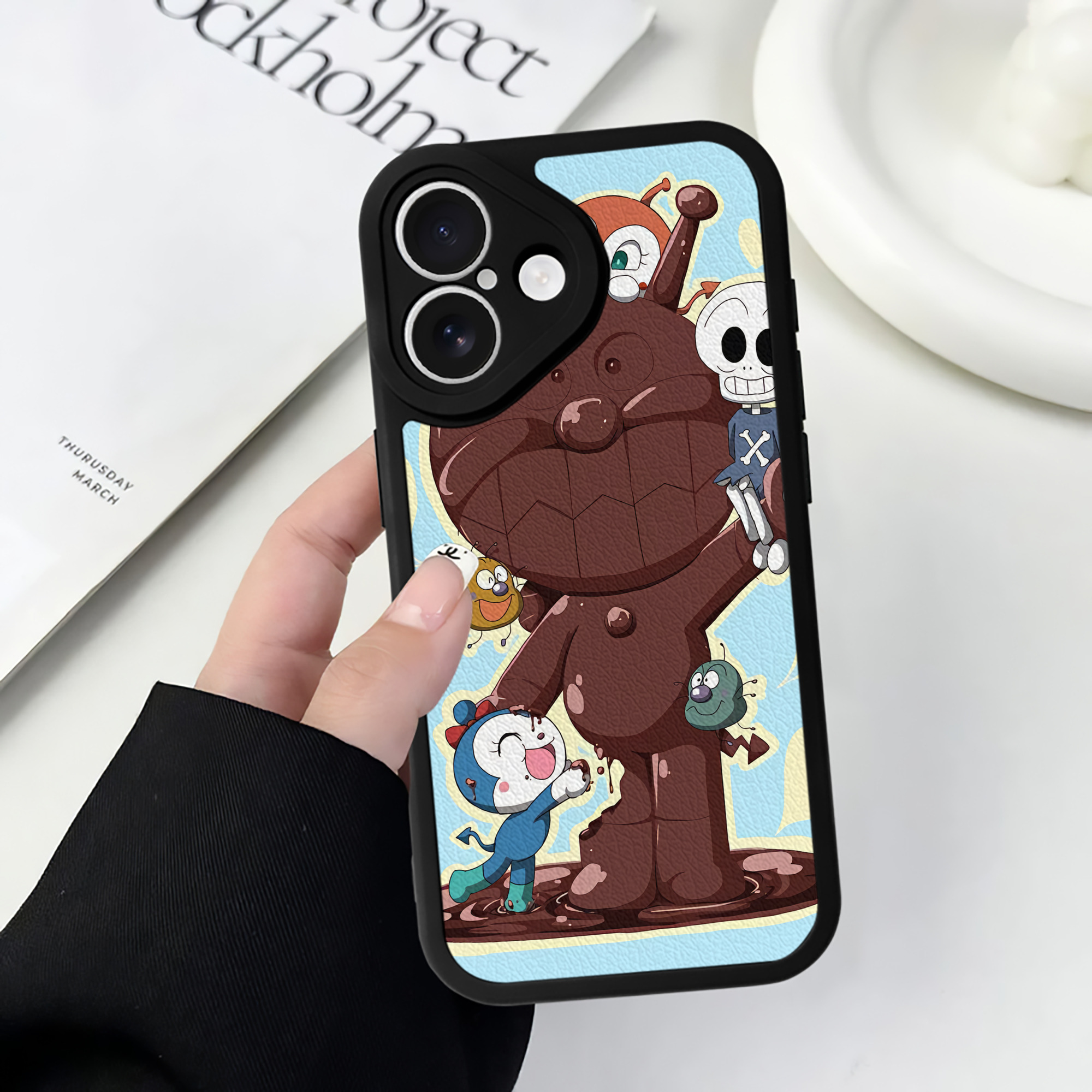 （画像用） アンパンマン Anpanman 【iPhone 16シリーズ対応】シリコンスマホケース（レザー調） 材質：シリコン